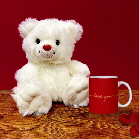 Huggy Bear with Mug 12 Inch